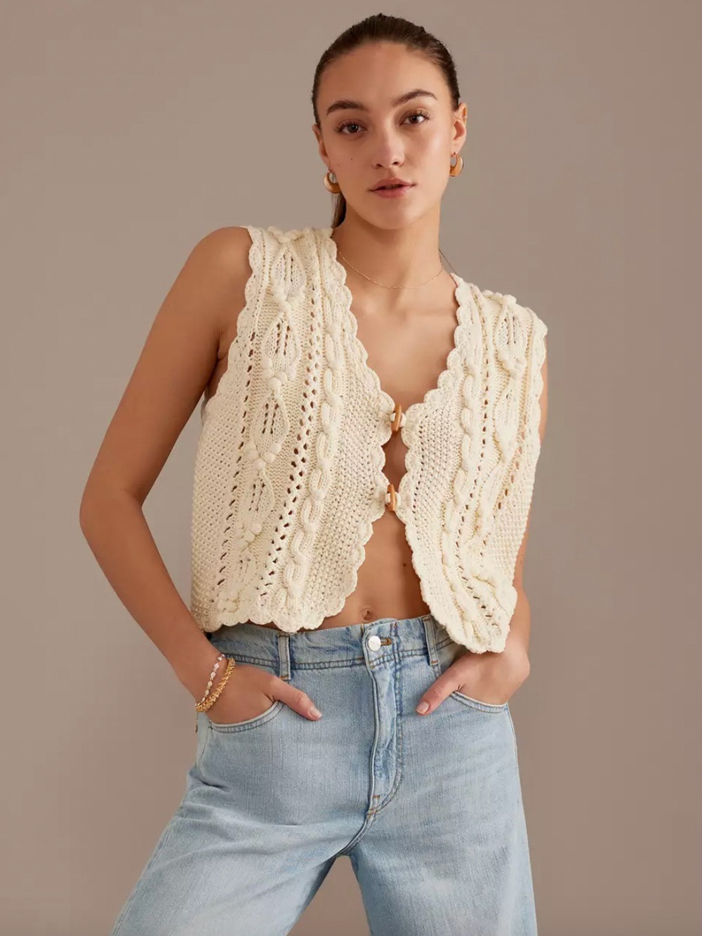 Louise Misha Yamina Knitted Waistcoat Vest